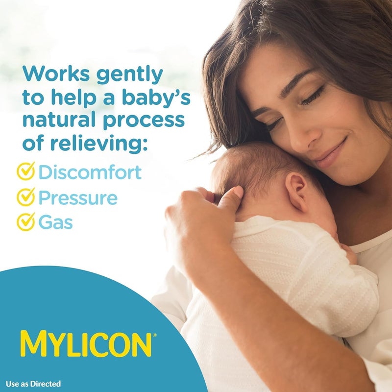 Mylicon Gas Relief Drops for Infants and Babies, Dye Free Formula, 1 Fluid Ounce with Updated Syringe (2-Pack) - Image 3